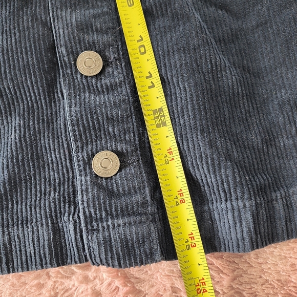 Free People Corduroy Mini Skirt Blue Size 6 - Picture 7 of 8